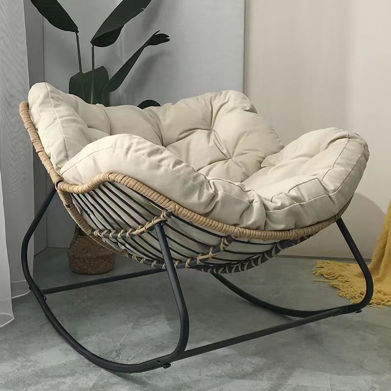 Mecedora doble de hierro reclinable