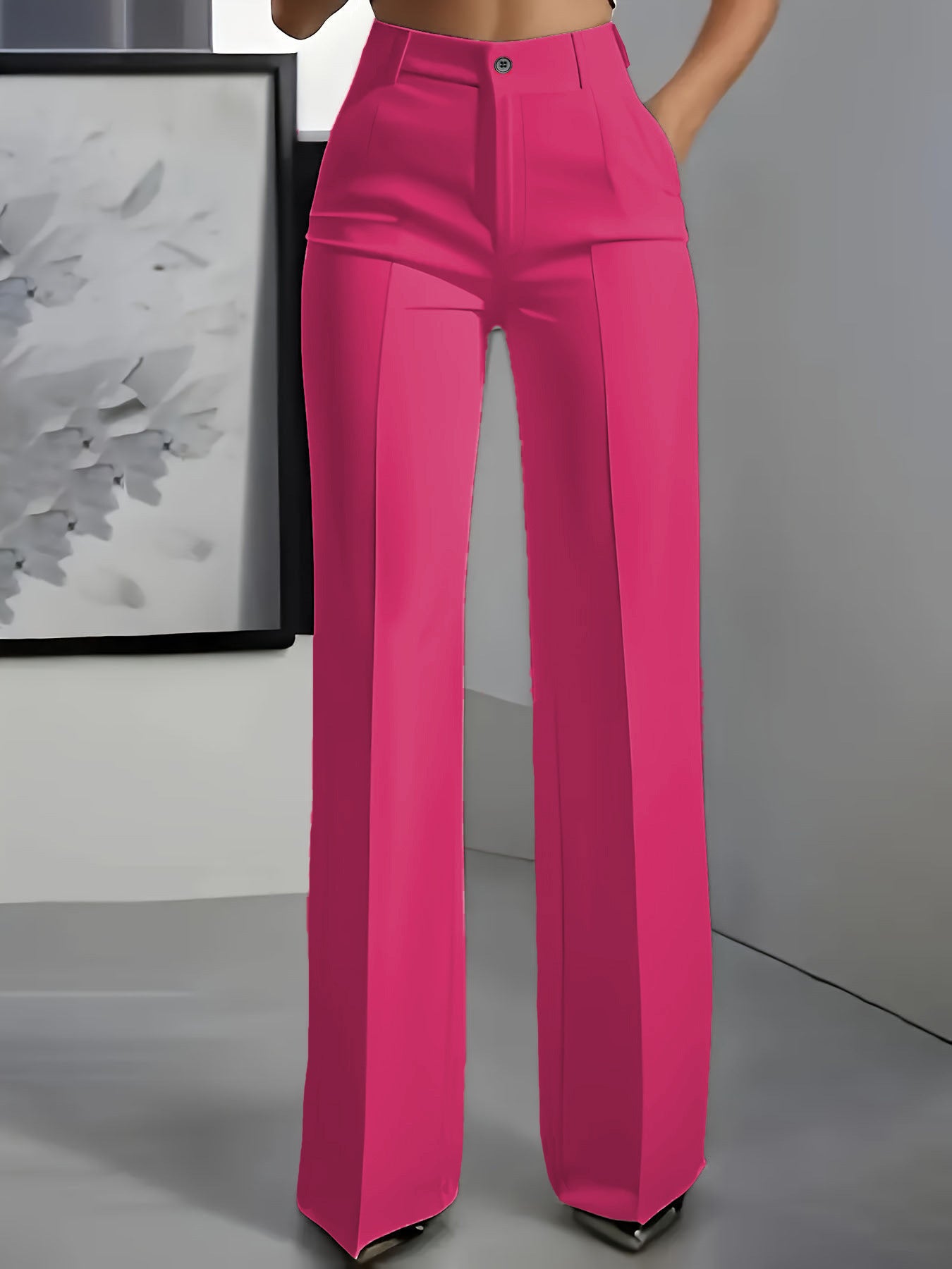 Pantalones formales de poliéster