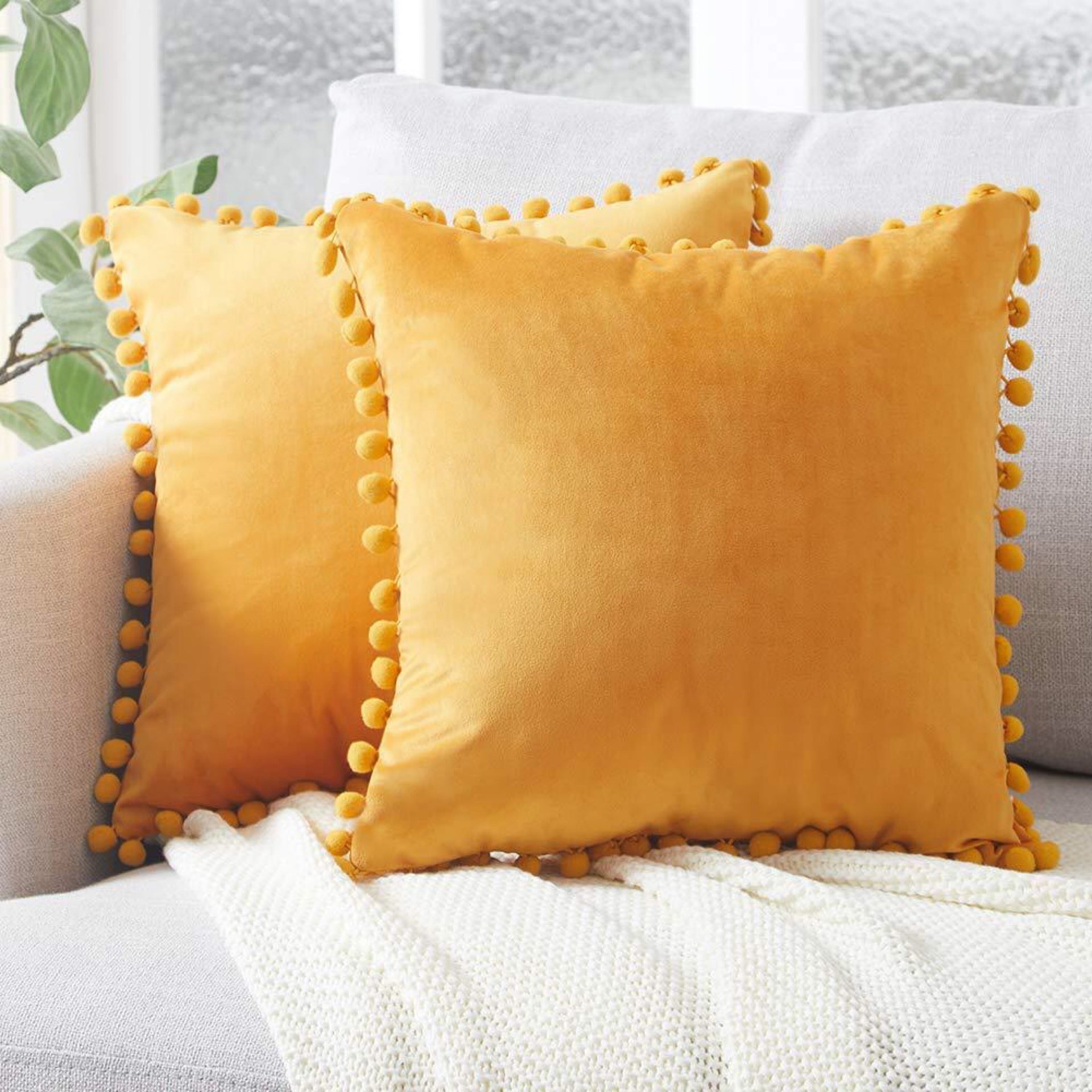 Almohada de encaje, terciopelo sólido de felpa