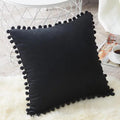 Almohada de encaje, terciopelo sólido de felpa