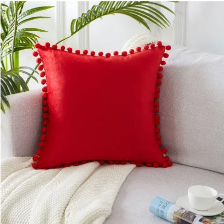 Almohada de encaje, terciopelo sólido de felpa