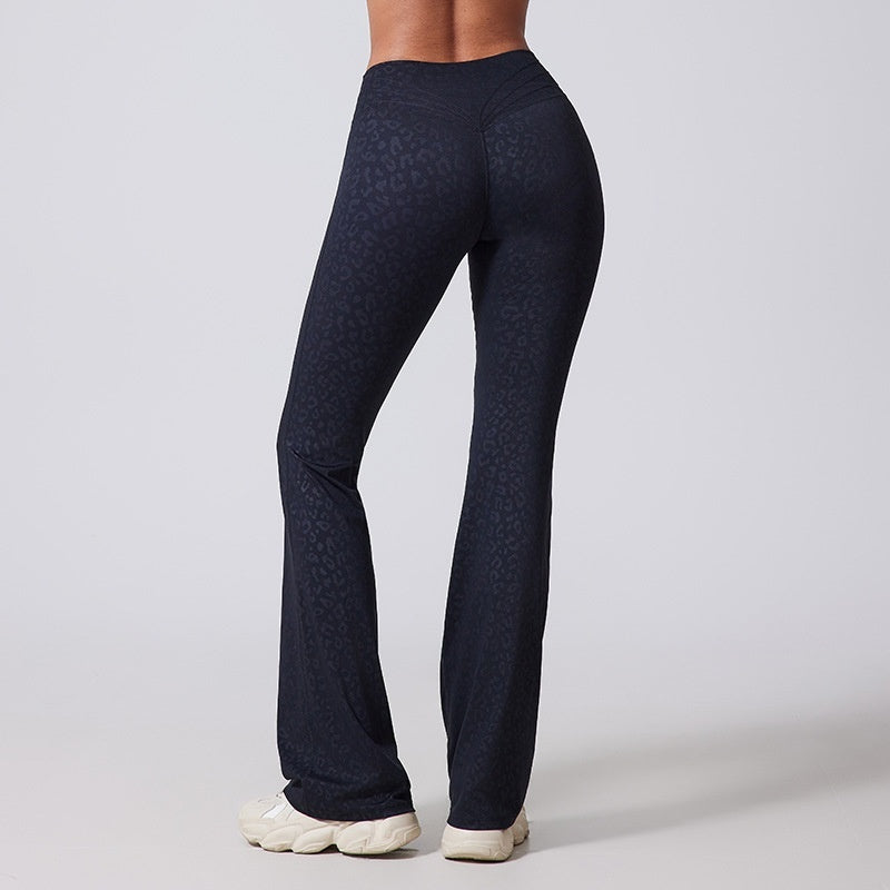 Pantalones acampanados de pierna ancha y cintura alta
