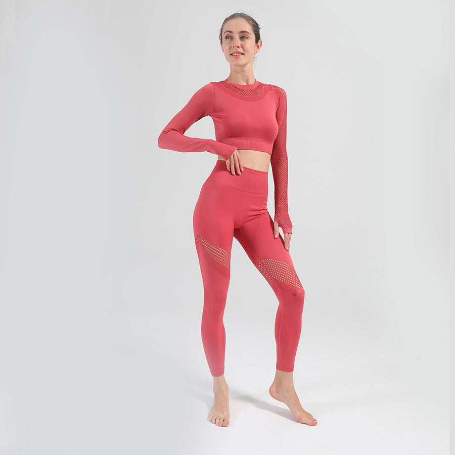Traje de yoga elástico sin costuras