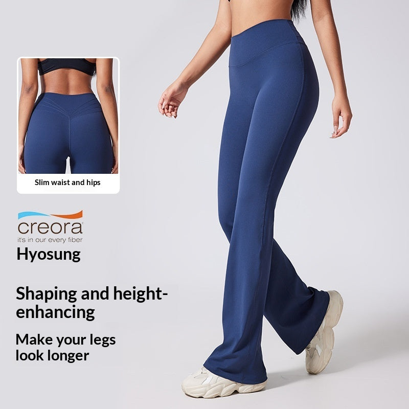 Pantalones acampanados de pierna ancha y cintura alta