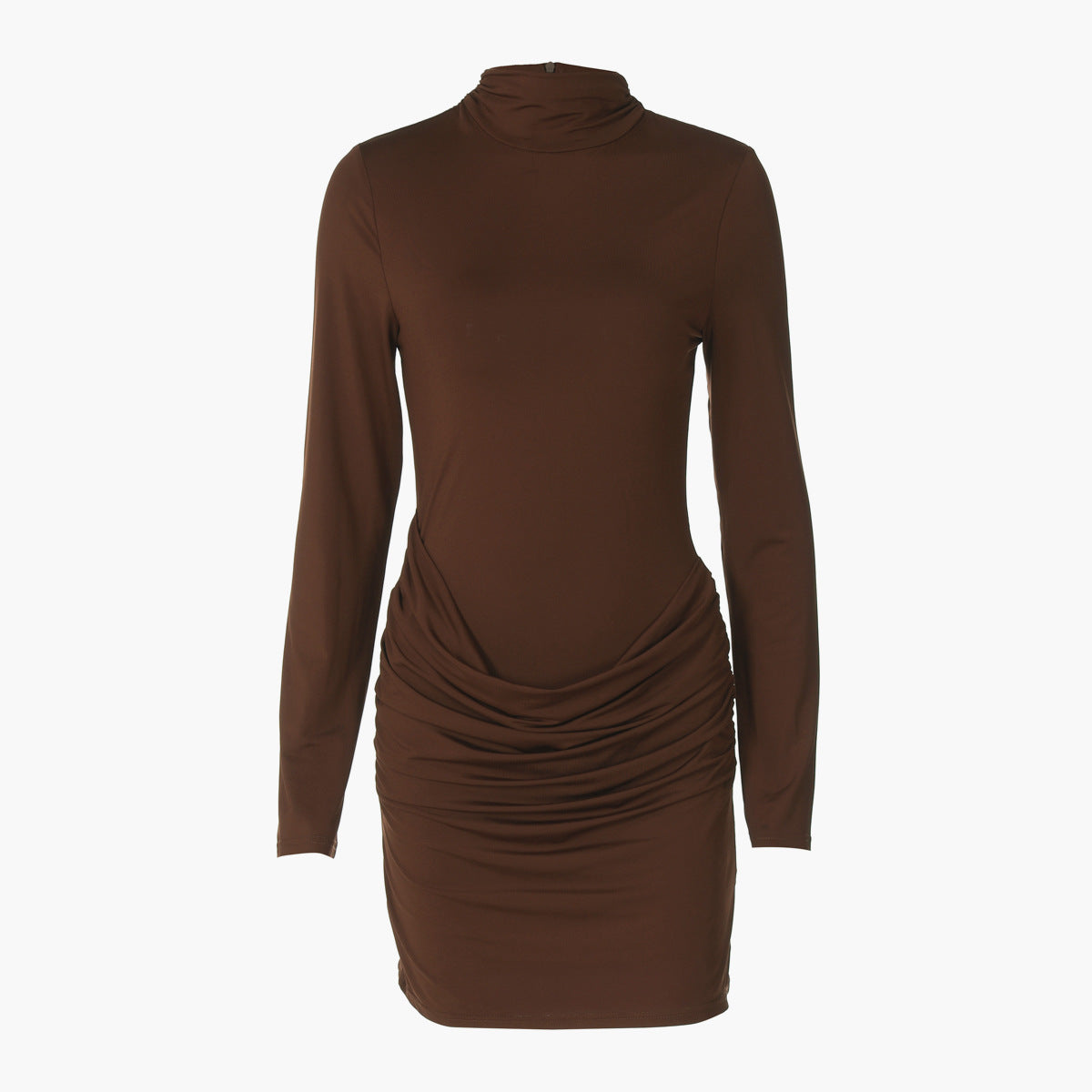 Vestido liso sexy de cremallera