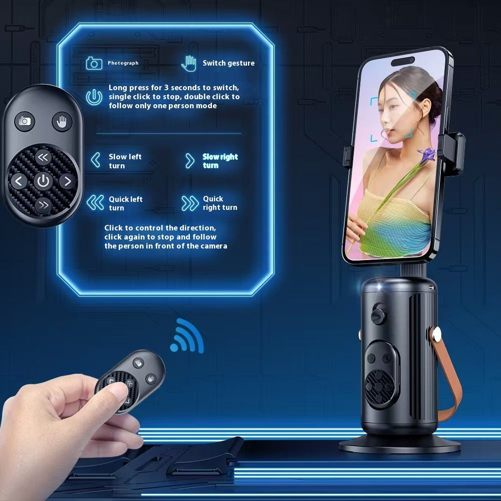 Soporte para celulares con Bluetooth, para transmisión en vivo o selfie con reconocimiento facial inteligente de IA