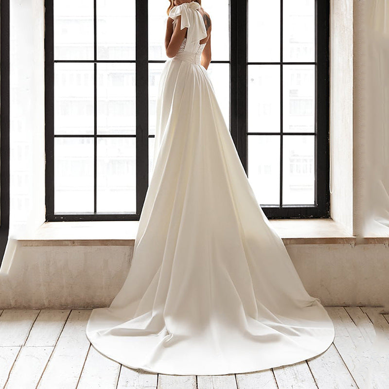 Vestido de moda ajustado con lentejuelas blancas