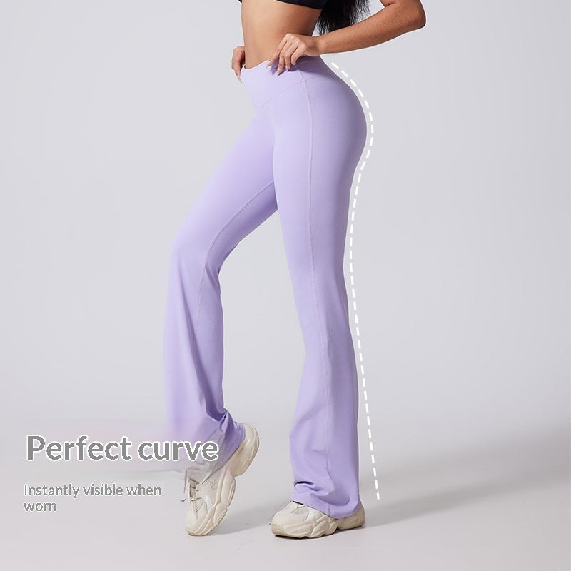 Pantalones acampanados de pierna ancha y cintura alta