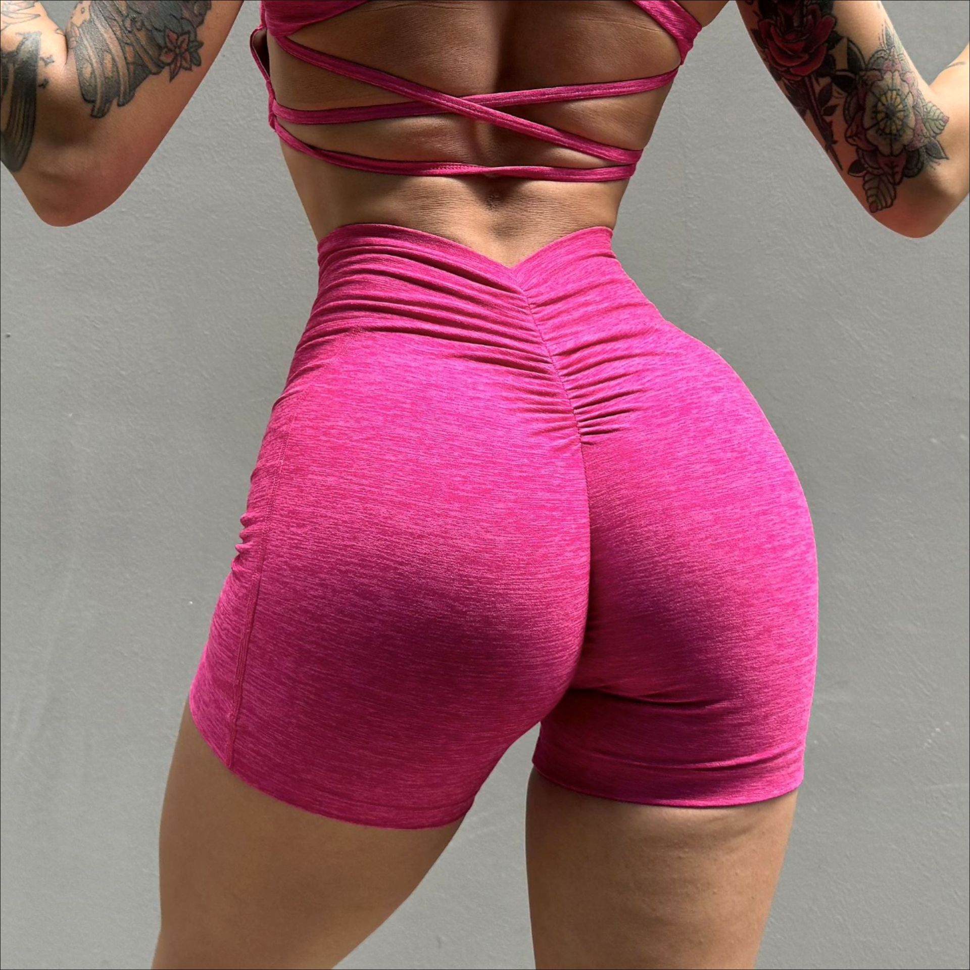 Shorts de yoga, fitness levanta glúteos